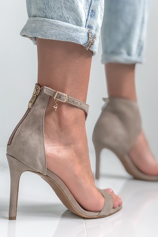 Sandały damskie 65 - 7 Cappuccino zamsz