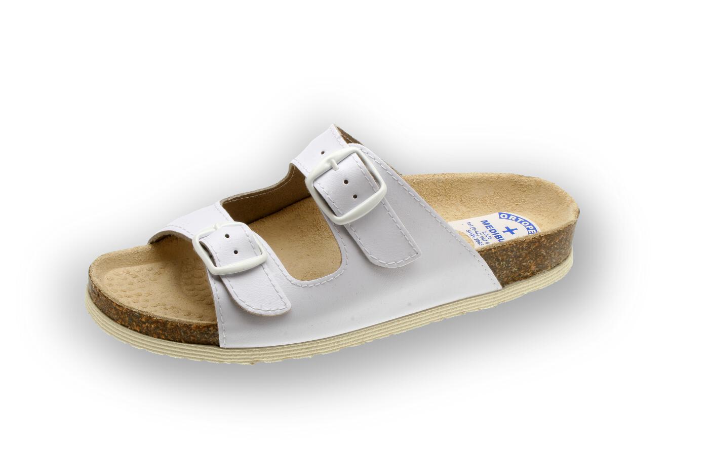 Obuwie medyczne męskie klapki skórzane podeszwa profilowana antypoślizgowe 06