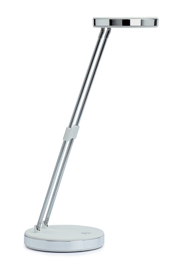 Lampka LED na biurko MAULpuck, 5W, składana, biała