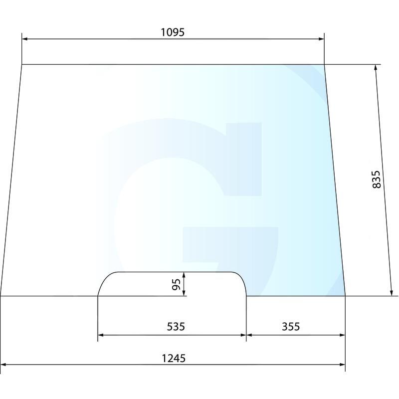 Szyba przednia Massey Ferguson 300 3478320M1