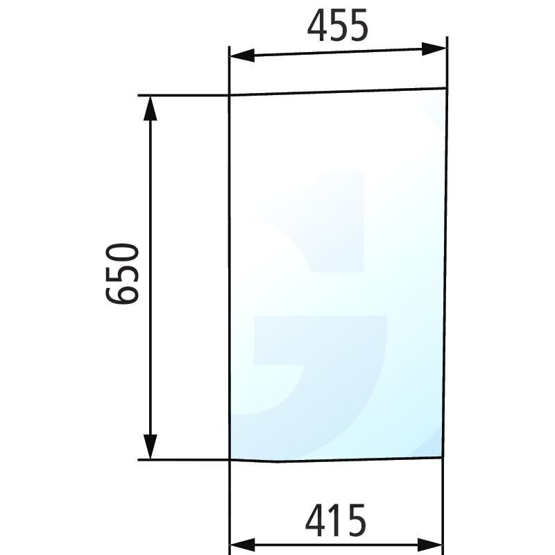 Szyba przednia dolna, prawa CASE MX CX Mc Cormick 190029A5