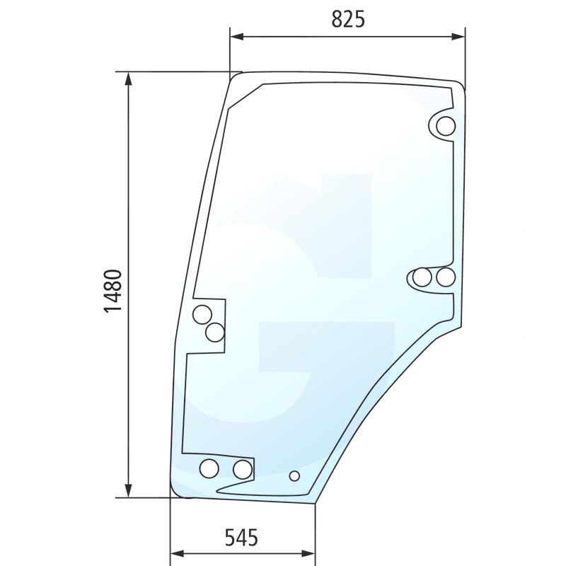 Szyba drzwi lewa CASE MX Magnum New Holland TG 344730A2