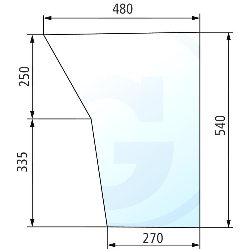 Szyba drzwi dolna, prawa i lewa Deutz 07 520771