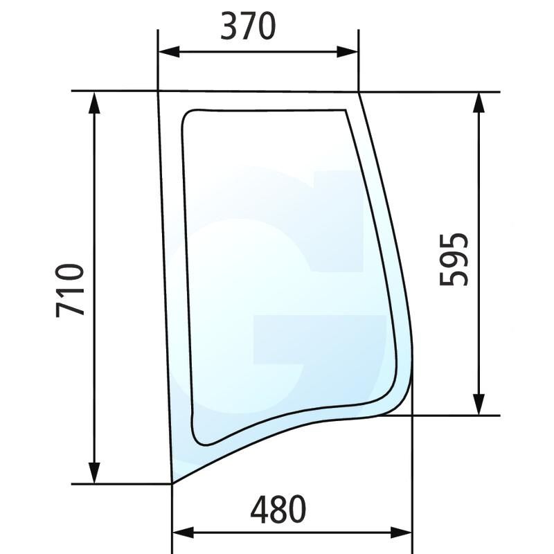 Szyba boczna lewa Fendt 206V 206F 222812010650