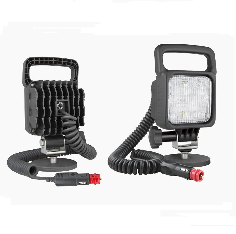 Lampa robocza LED 800lm uchwyt magnetyczny przewód spiralny wyłącznik LED3.47796 Wesem