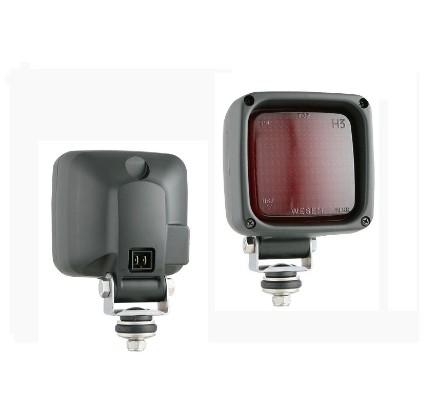 Halogenowa lampa sygnalizacyjna czerwona złącze AMP Faston H3 12V LKR5.24868 Wesem