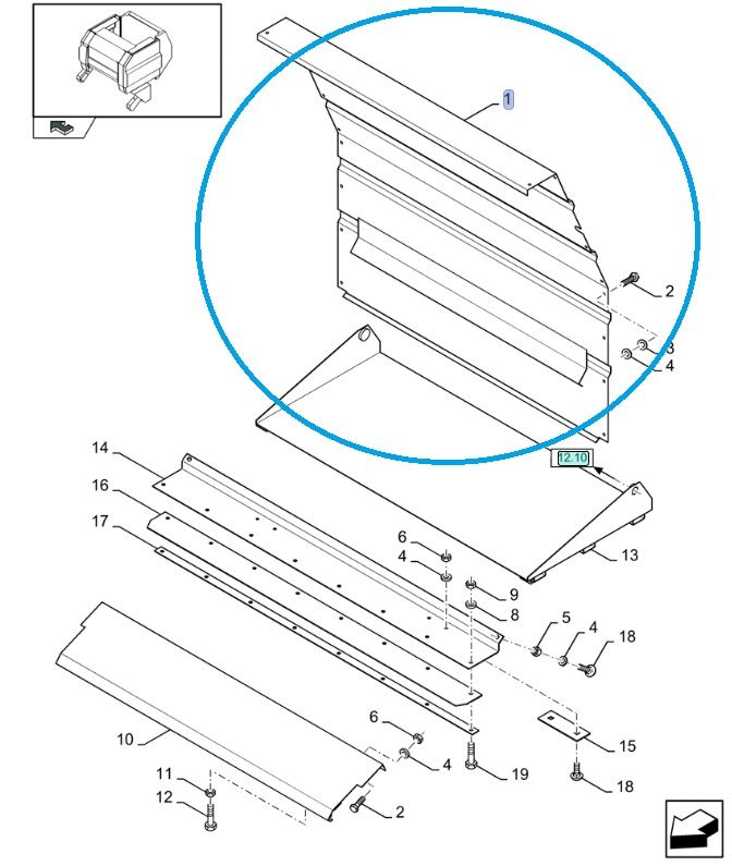 Osłona prasy New Holland 84820634 CNH