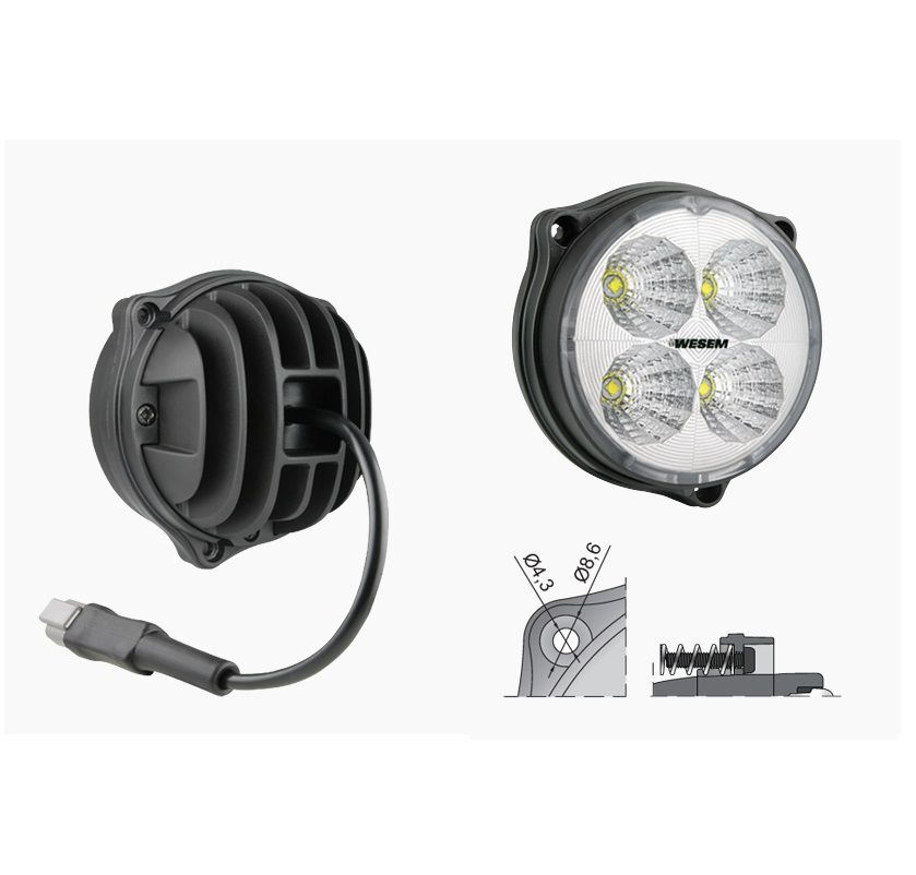 Lampa robocza LED 58° 1000lm ze złączem DT04-2P CRC5C.51526 Wesem