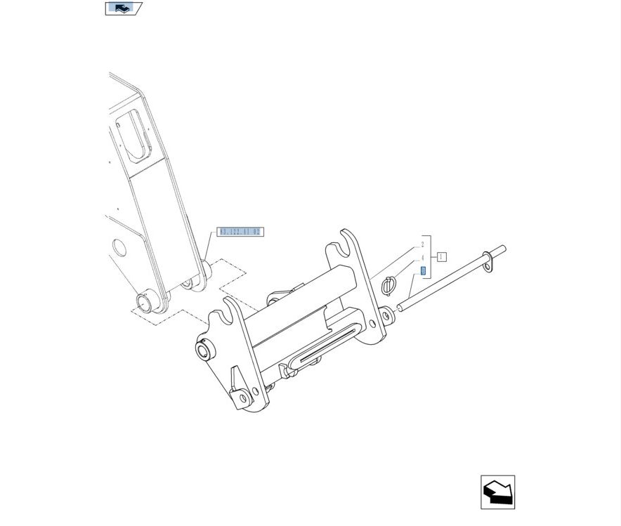 Sworzeń mocowania łyżki New Holland LM 84536310 CNH