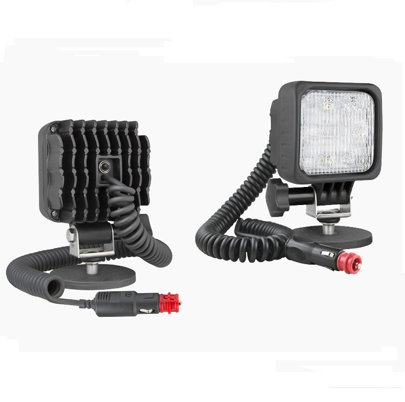 Lampa robocza LED 800lm uchwyt magnetyczny przewód spiralny wyłącznik LED3.47795 Wesem