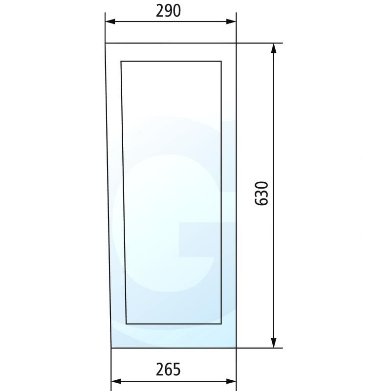 Szyba przednia dolna, prawa Deutz Agrofarm Agroplus Hürlimann Lamborghini SAME 0.015.0339.0/10