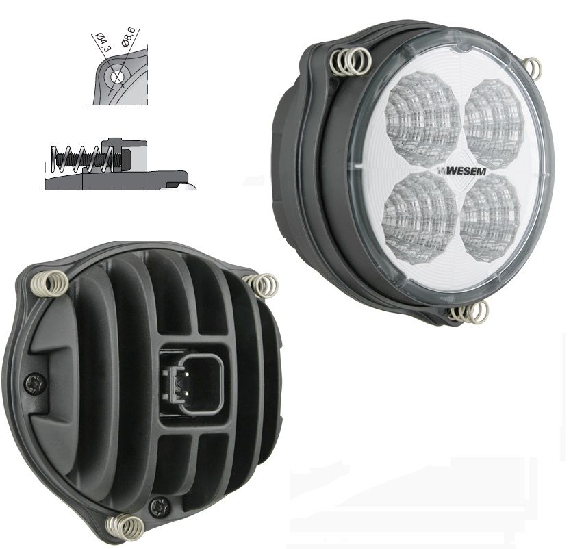 Lampa robocza LED 58° 1500lm Deustch DT04-2P CRC5D.51624 Wesem