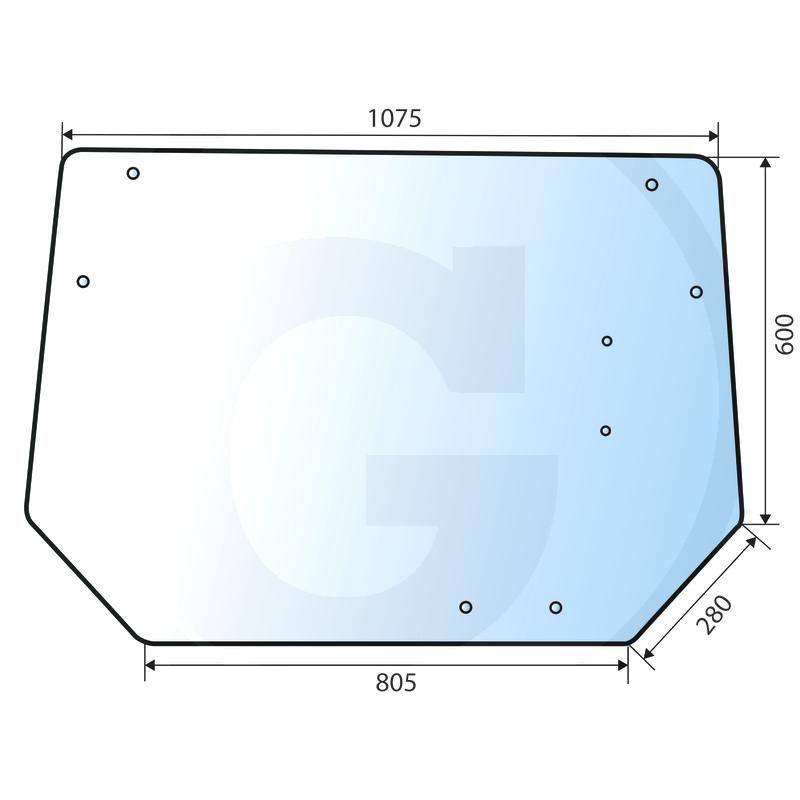 Szyba tylna John Deere 1040 1850 L57284