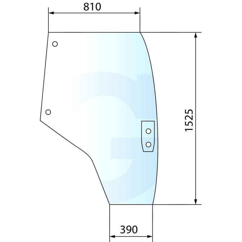 Szyba drzwi prawa Massey Ferguson 5600 7600 4353956M2