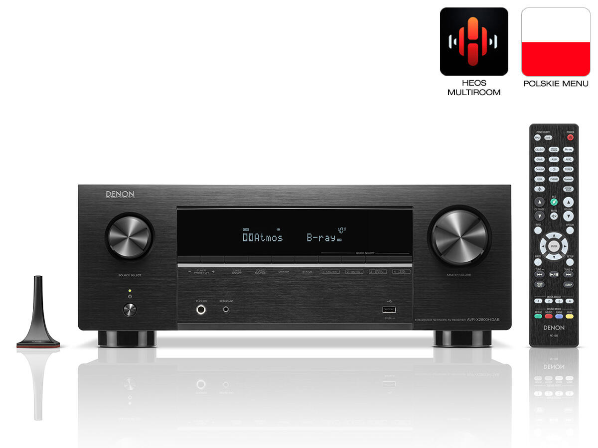 Amplituner sieciowy 7.2 8k denon avr-x2800h dab