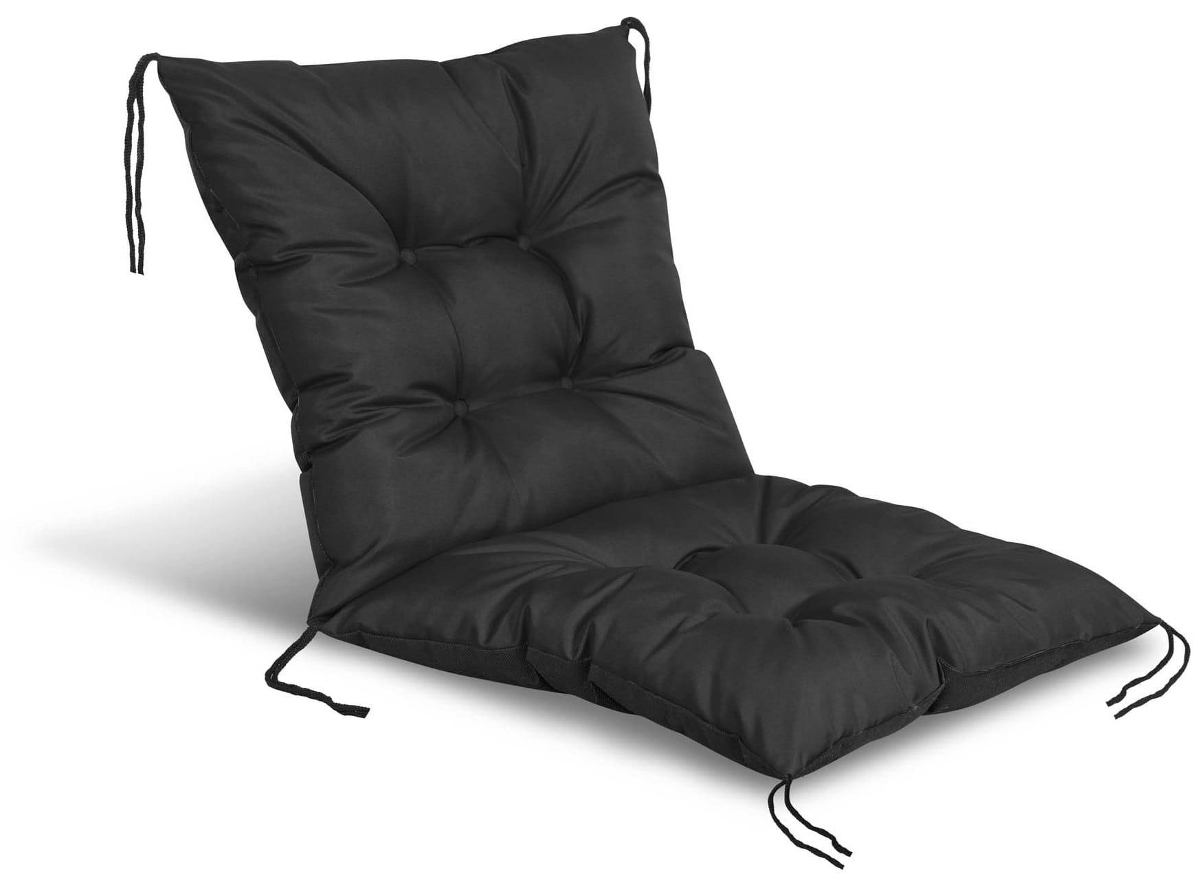 Poduszka ogrodowa 50x50x50 cm na krzesło wodoodporna czarna