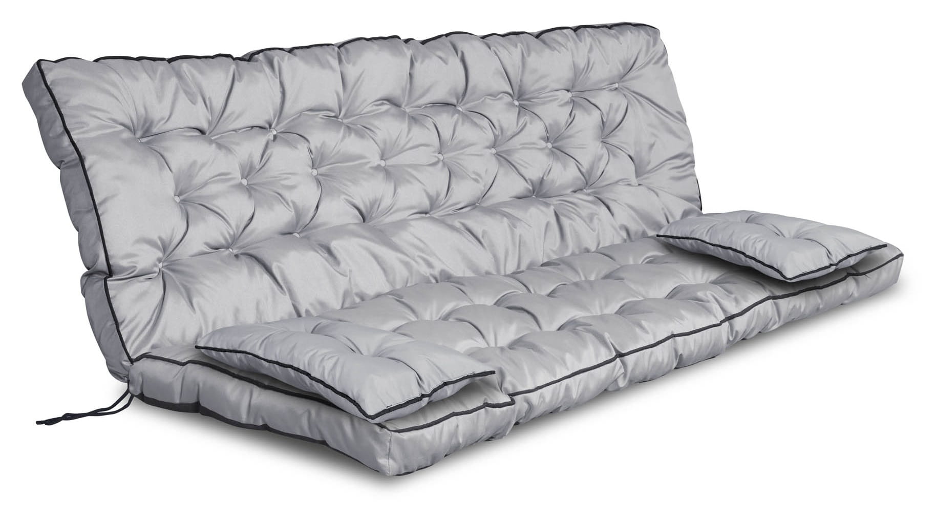 Zestaw ogrodowy wysoki bok z lamówką 150x60x50 cm szary