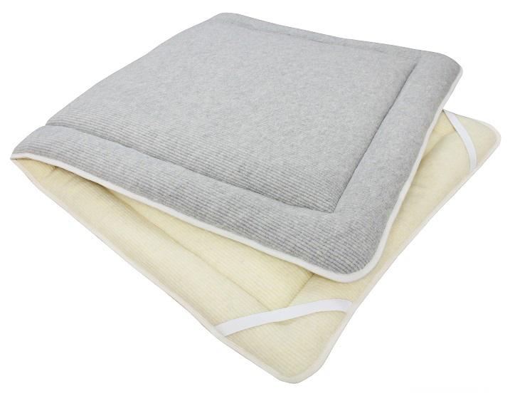 Materac wełniany merynos australijski perugiano szary/ecru 140x200 (+-5cm)