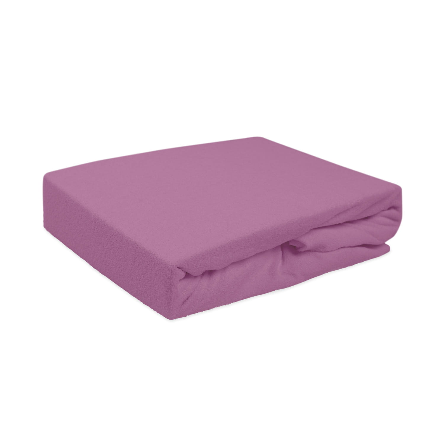 Prześcieradło frotte z gumką 160x200 jasny fiolet