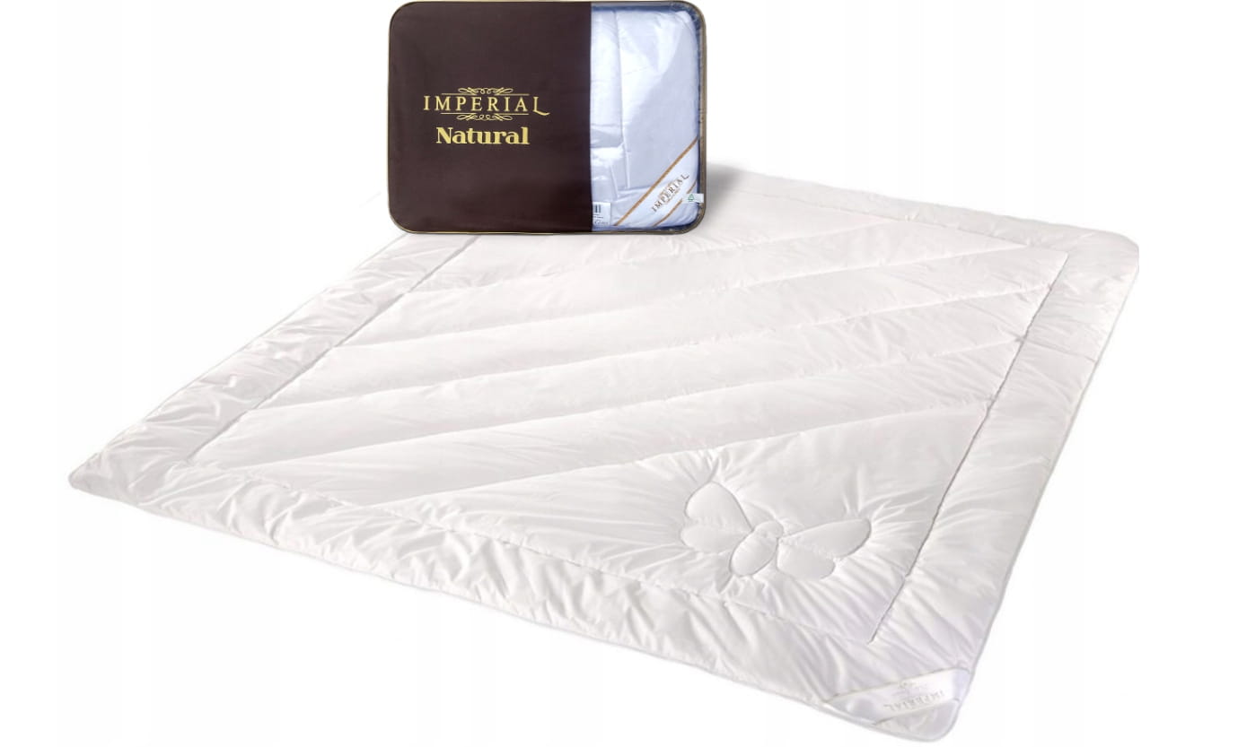 Kołdra Jedwabna 140x200 IMPERIAL DZIKI JEDWAB Naturalna Całoroczna