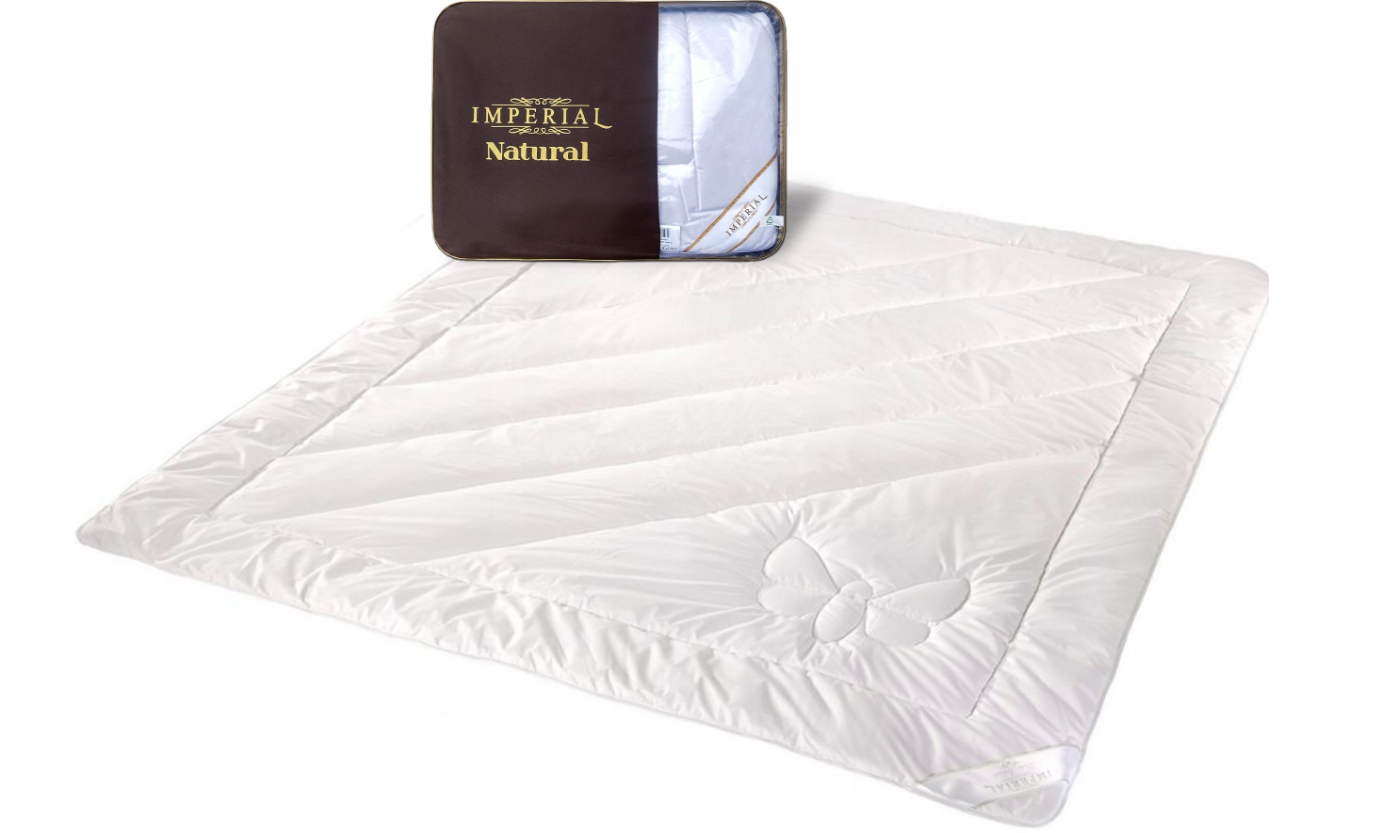 Zimowa Kołdra Jedwabna 140x200 DUO IMPERIAL DZIKI JEDWAB Premium Naturalna Całoroczna