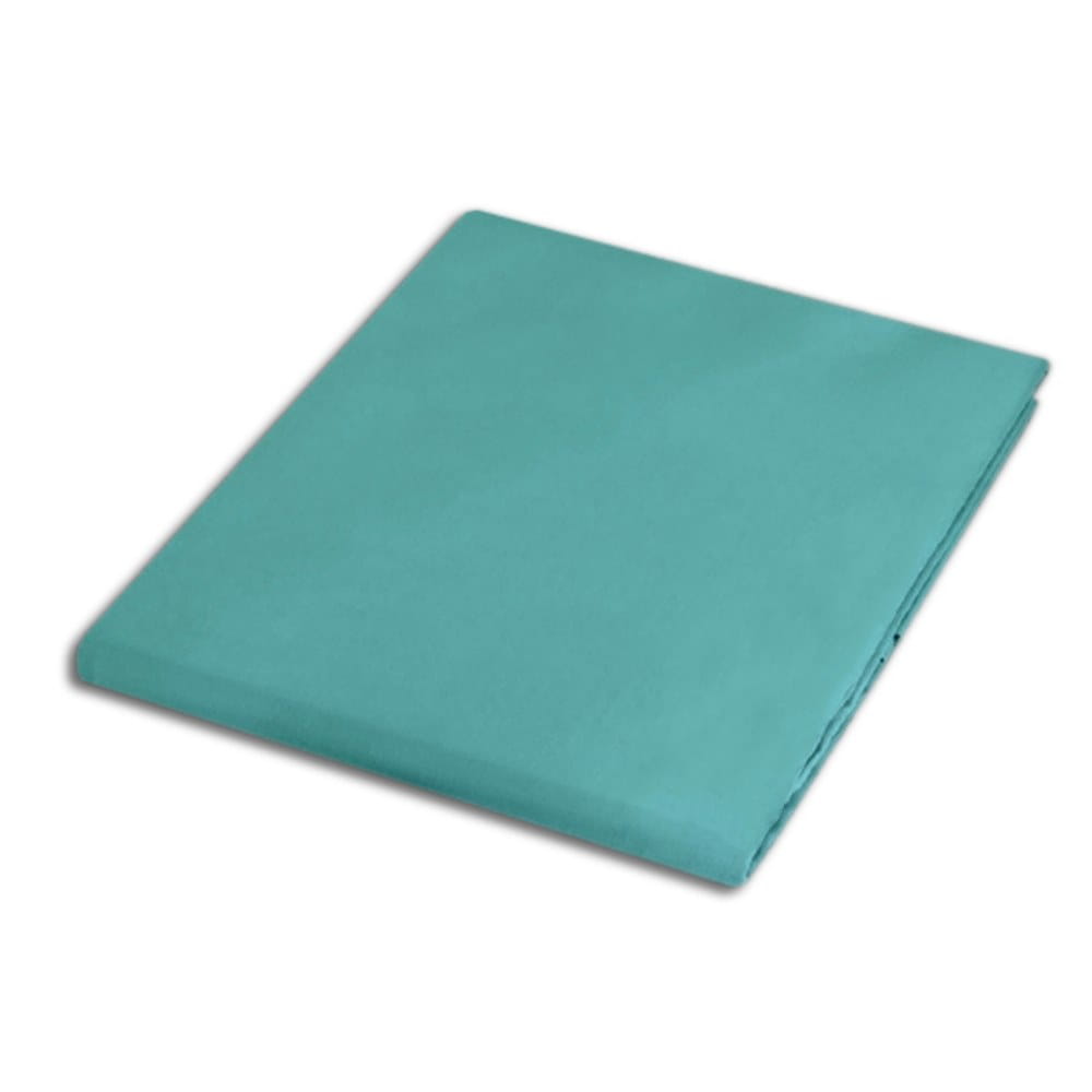 Prześcieradło bez gumki bawełniane 200x220 turkus