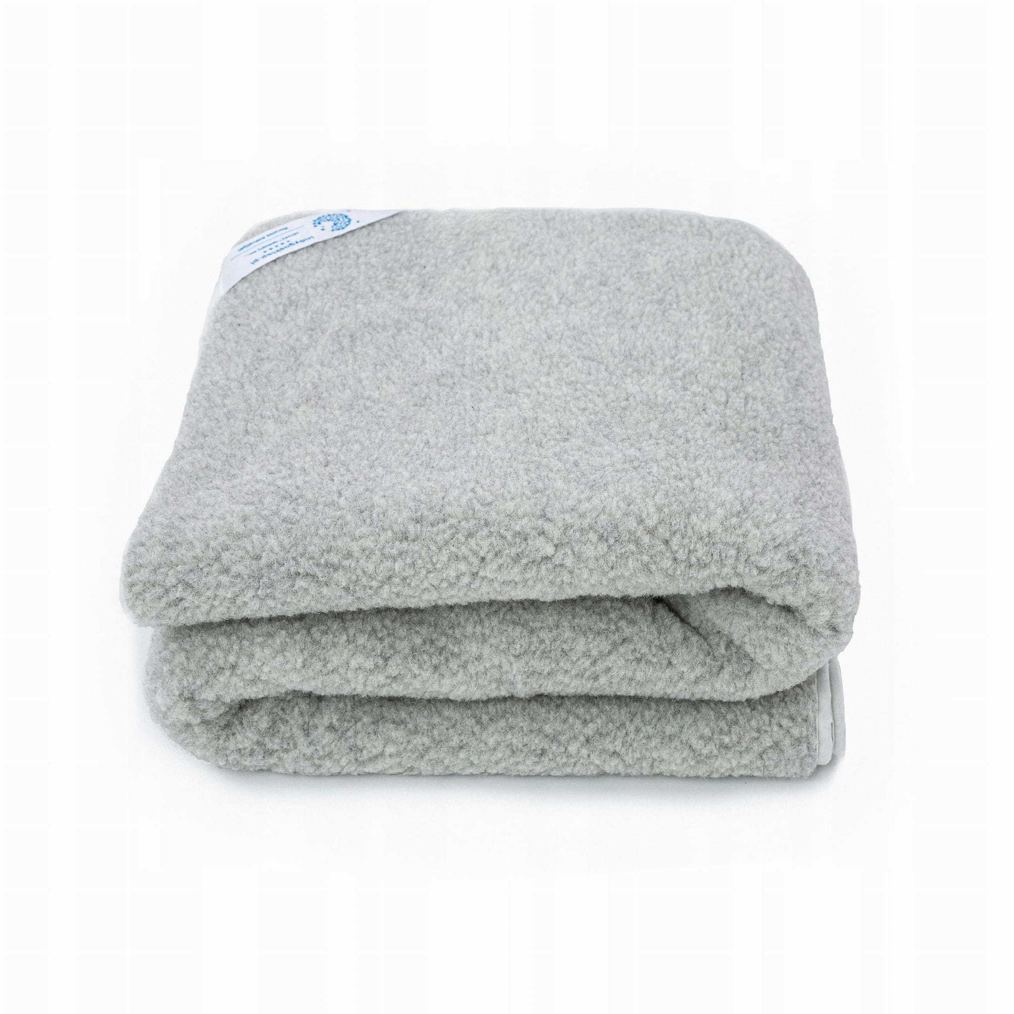 Podkład wełniany 200x220 merynos tumbler szary + gumki prześcieradło