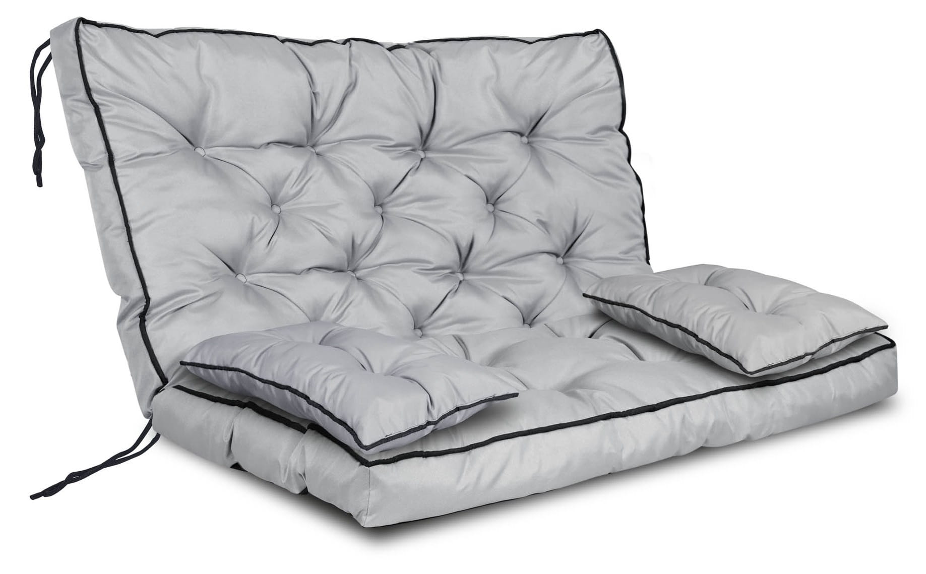 Zestaw ogrodowy wysoki bok z lamówką 120x60x50 cm szary