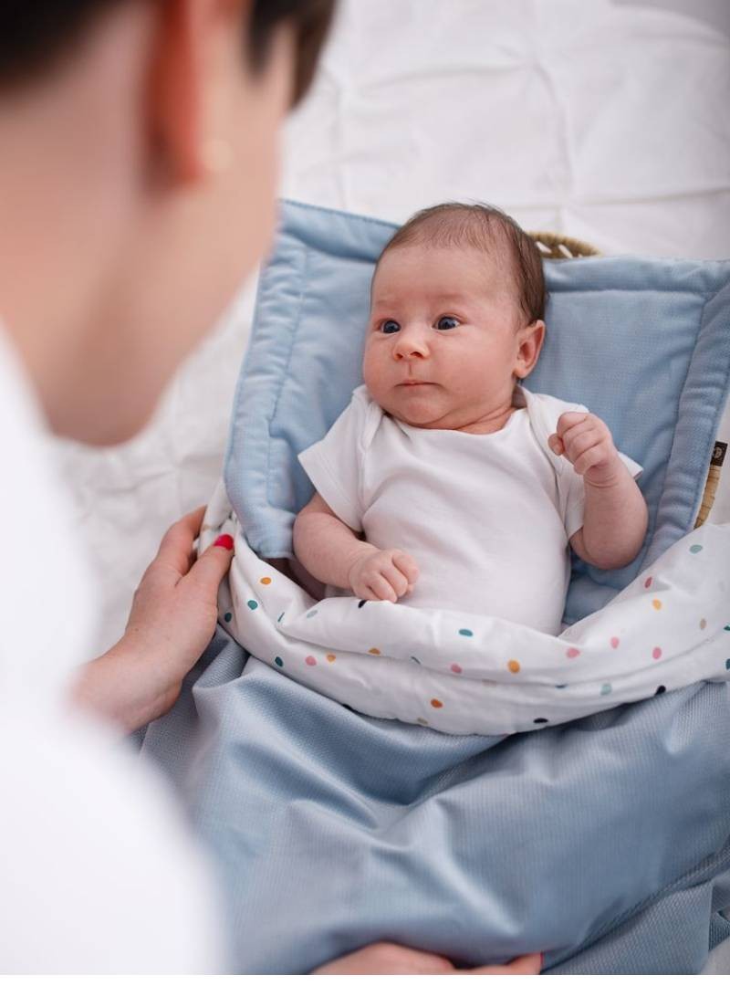 Kocyk dziecięcy Velvet Light Jeans - 100% bawełna, 100x70 cm