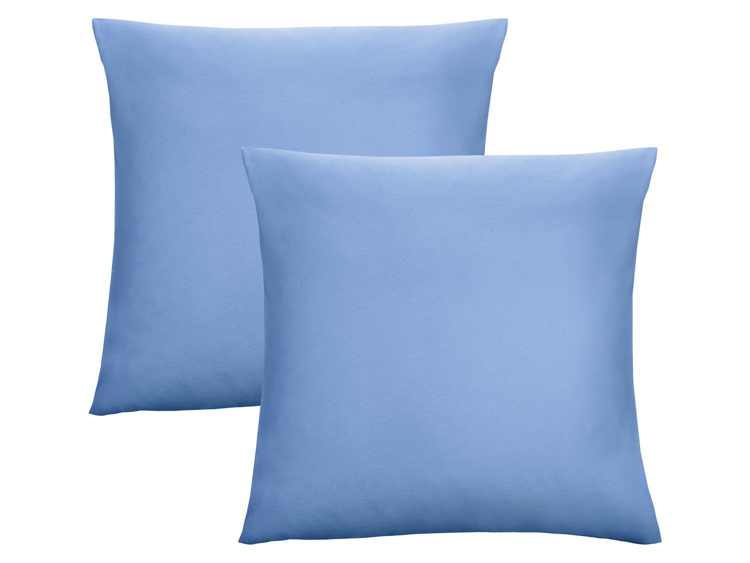 Biberna Poszewka na poduszkę z delikatnego dżerseju, 2 szt. Niebieski, 40 x 40