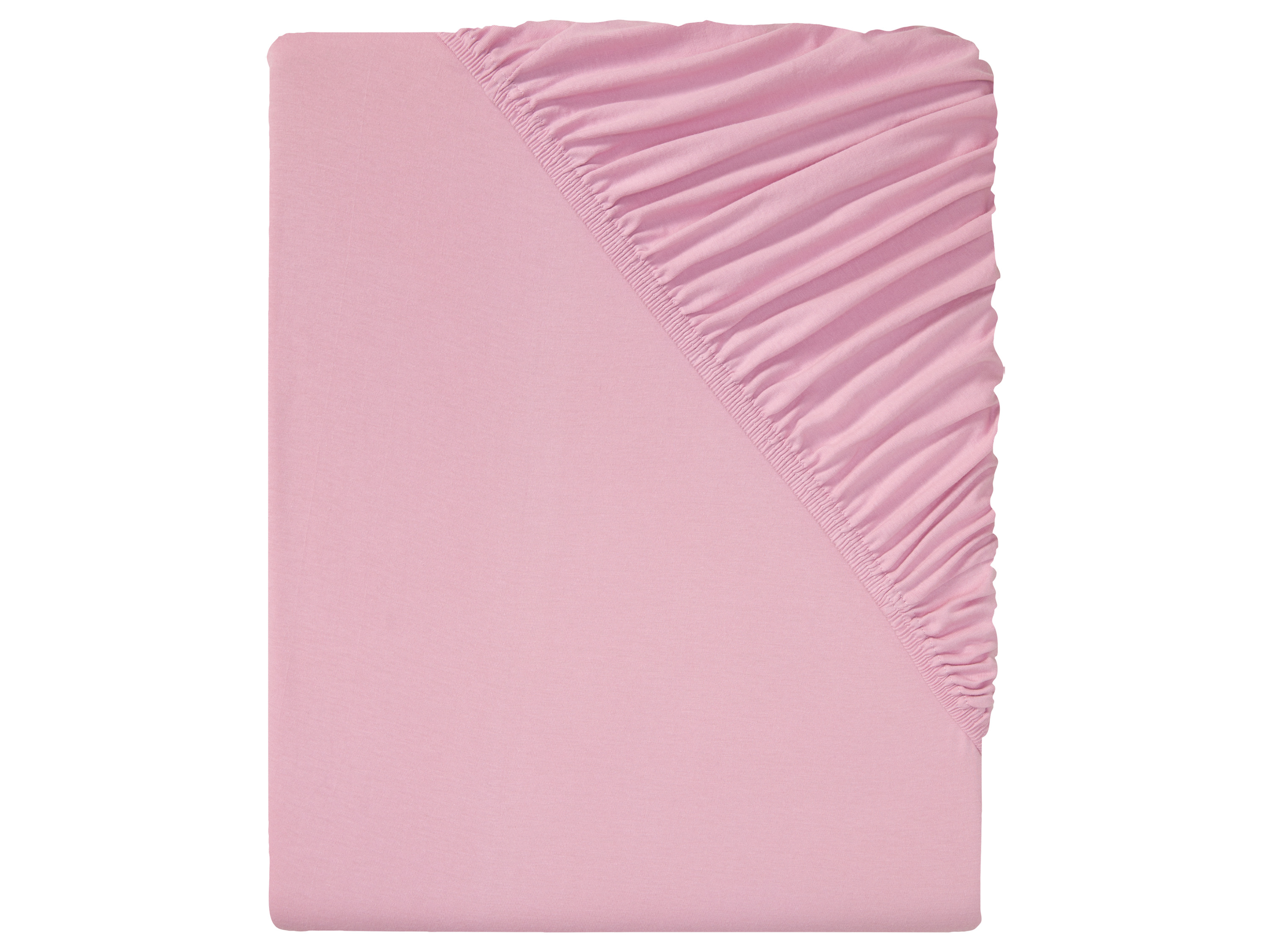 Livarno home Prześcieradło z dżerseju z gumką, 180-200 x 200 cm Różowy