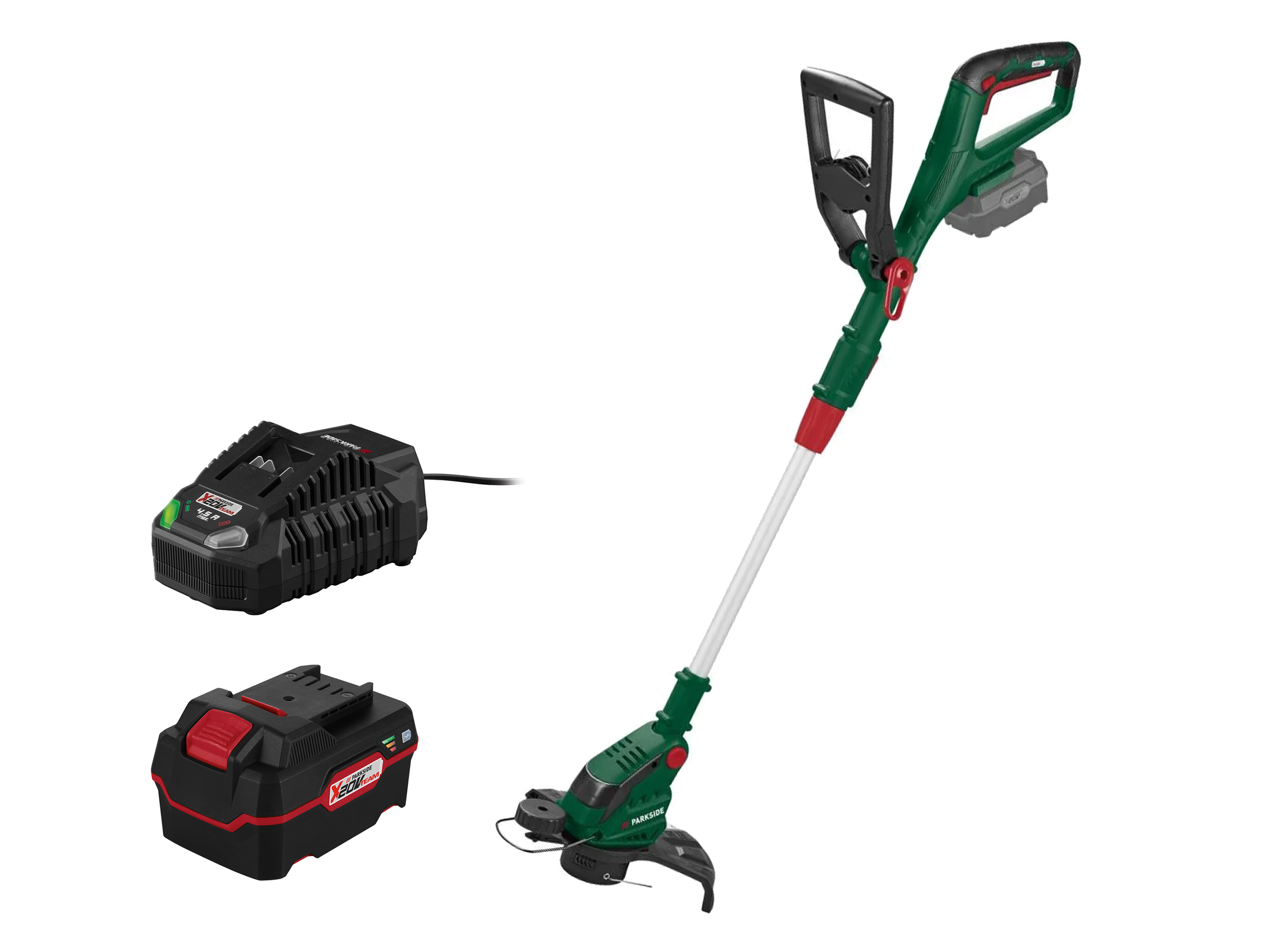 Parkside Zestaw Akumulatorowa podkaszarka do trawy 20 V, Prta 20-Li C3 z akumulatorem 20 V, 4 Ah i ładowarką