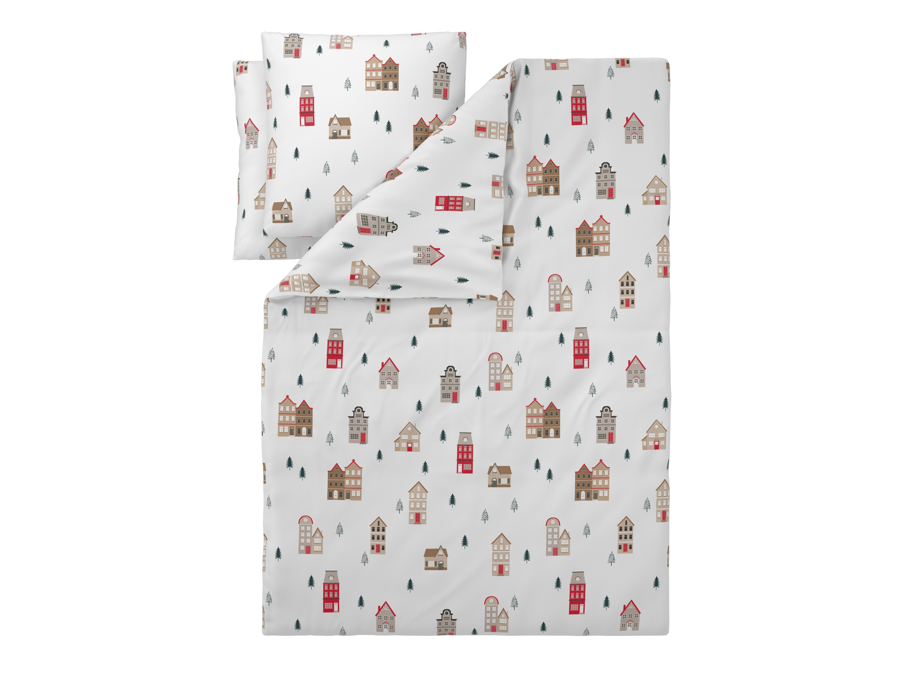 Livarno Pościel flanelowa, 160 x 200 cm Domy