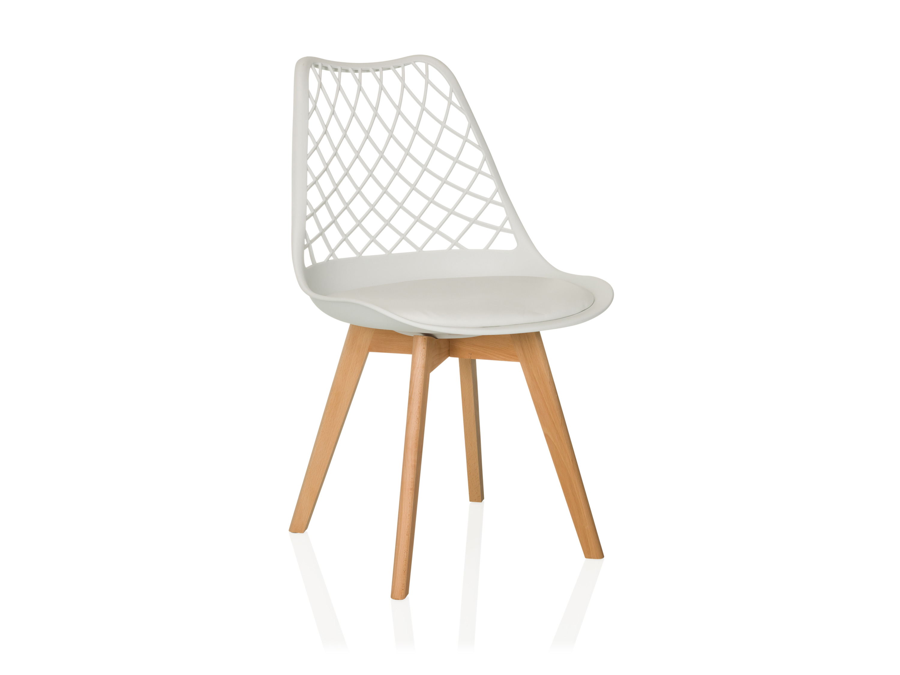 hjh Living Krzesło kubełkowe Scandi Hol, plastikowe białe