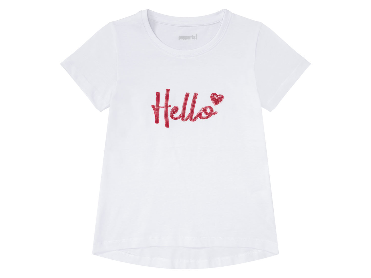 pepperts! T-shirt dziewczęcy z bawełną 146/152, Biały