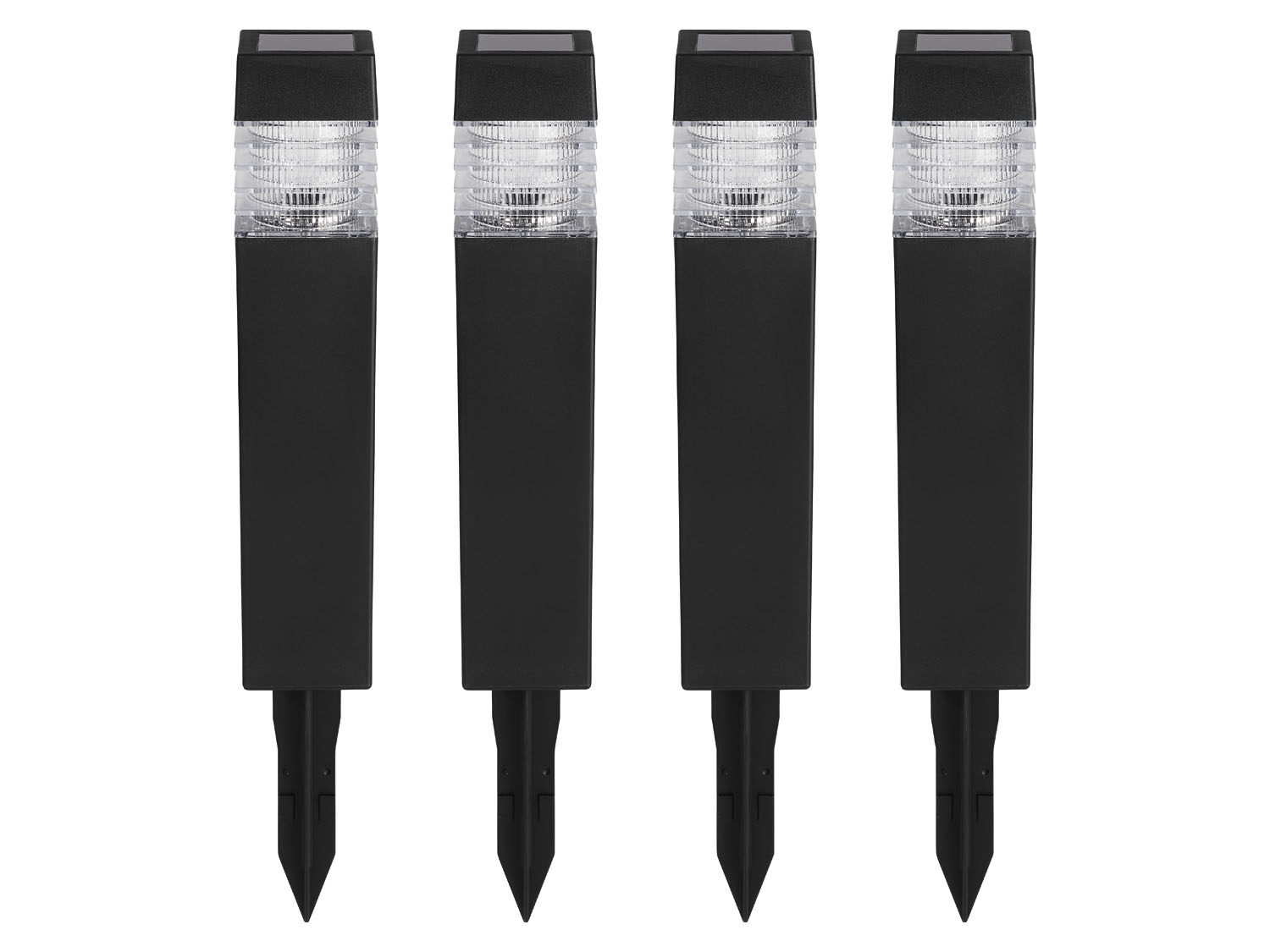 Livarno home Lampki solarne Led, 4 sztuki Prostokątny