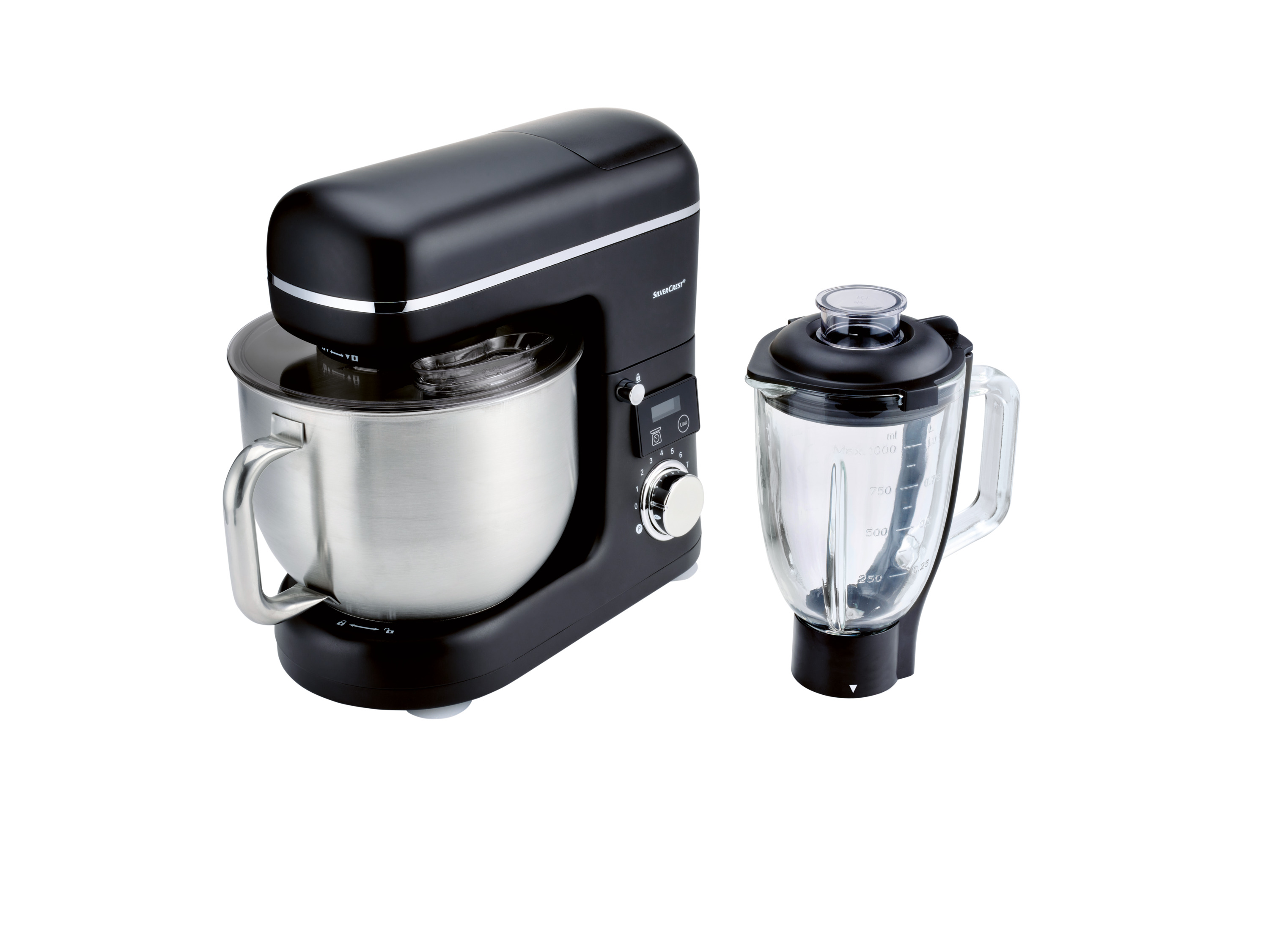 Silvercrest Kitchen Tools Robot kuchenny z blenderem kielichowym i wagą, czarny