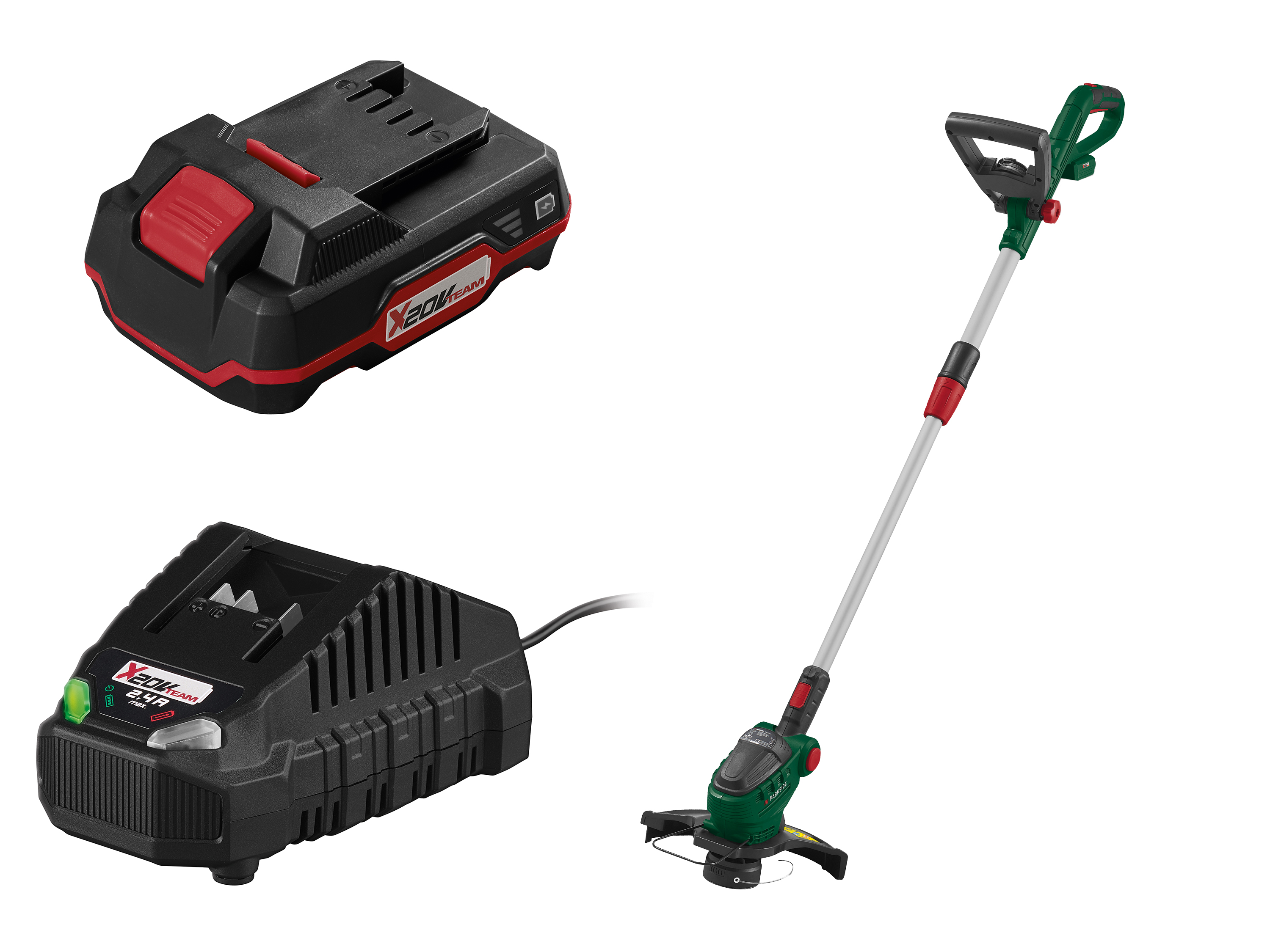 Parkside Zestaw Akumulatorowa multipodkaszarka 20 V z akumulatorem 2 Ah i ładowarką 2,4 A