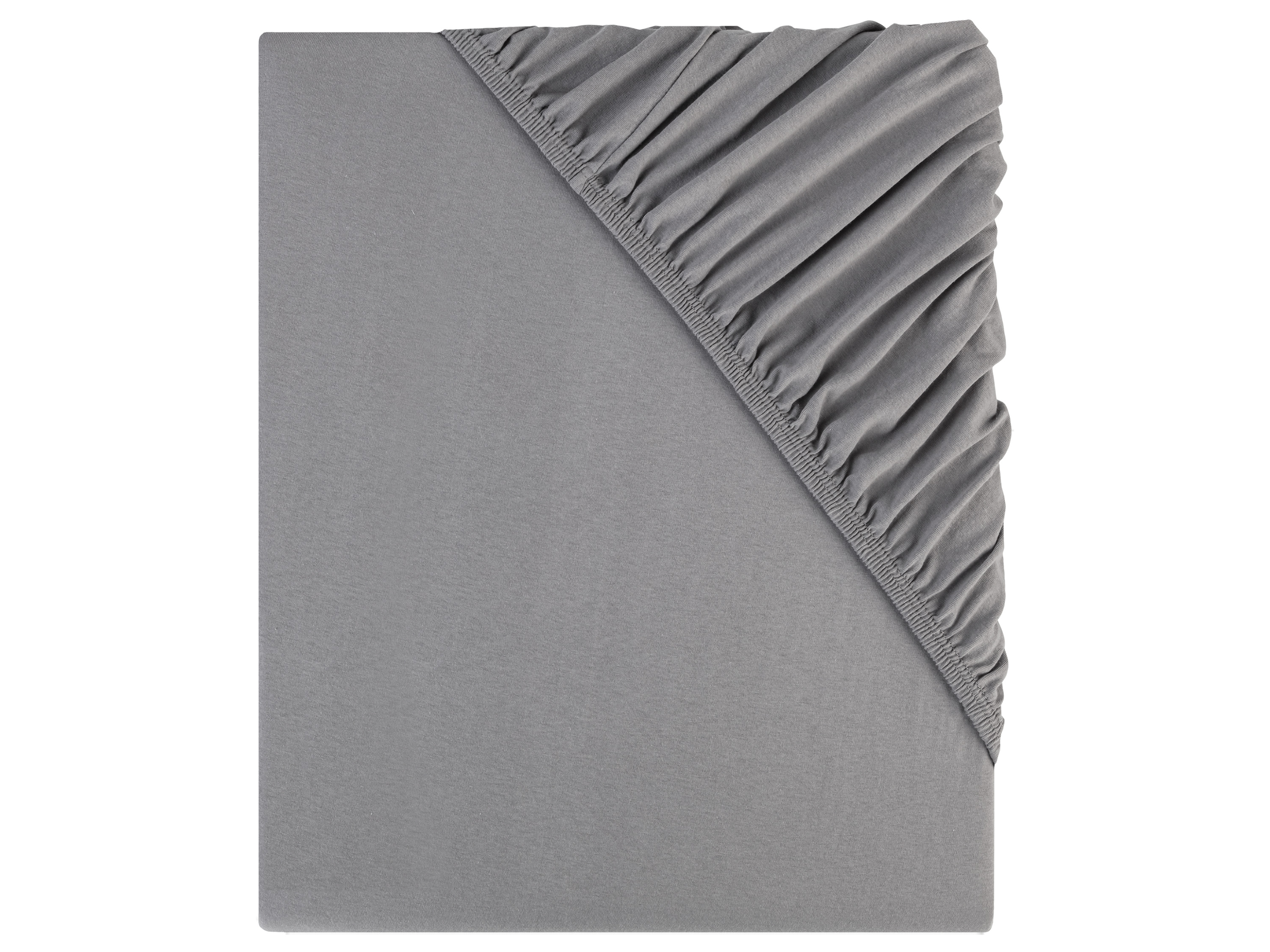 Livarno home Prześcieradło z dżerseju z gumką, 180-200 x 200 cm Szary