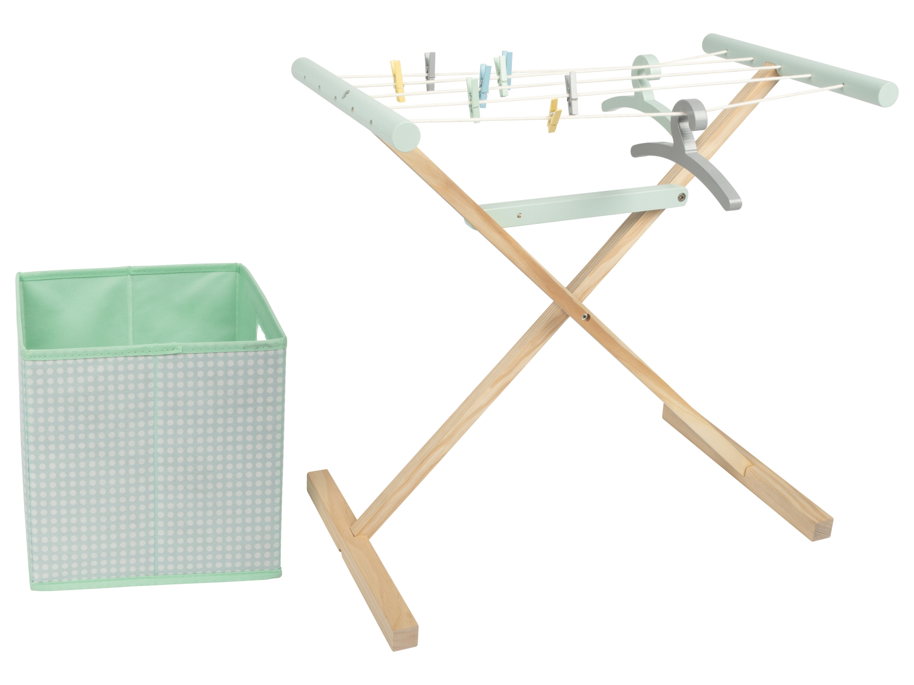 Playtive Zestaw do sprzątania / Deska do prasowania / Suszarka na pranie Suszarka na pranie