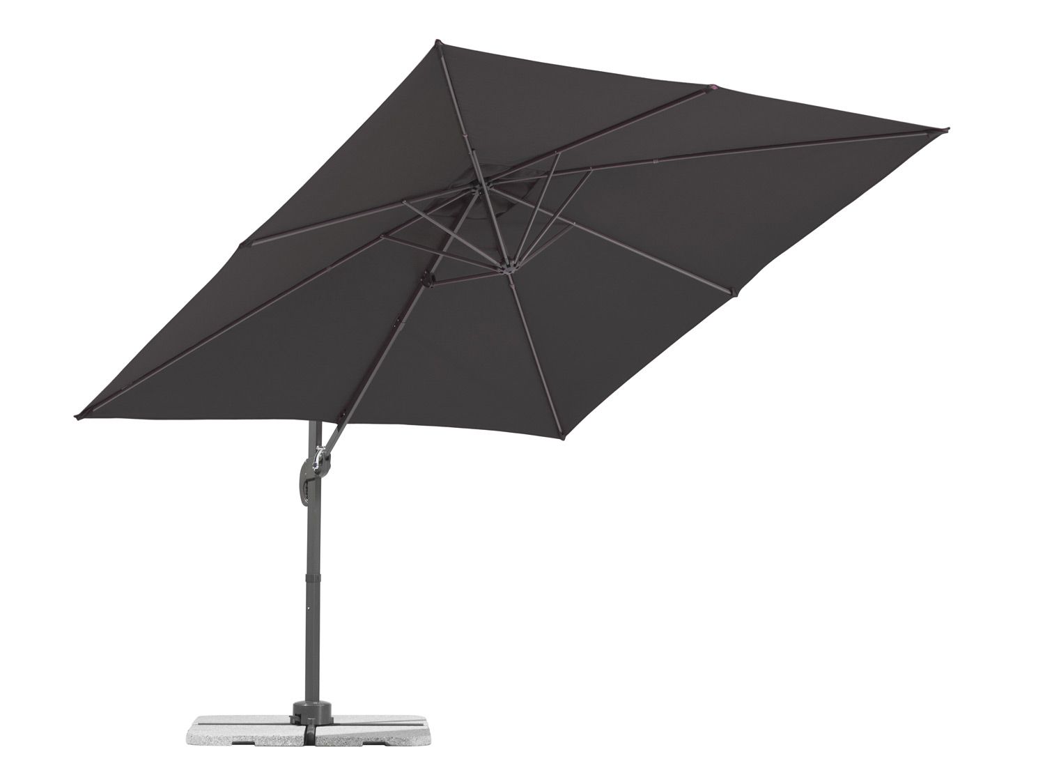 Schneider Parasol ogrodowy Valencia, 250 cm Antracytowy