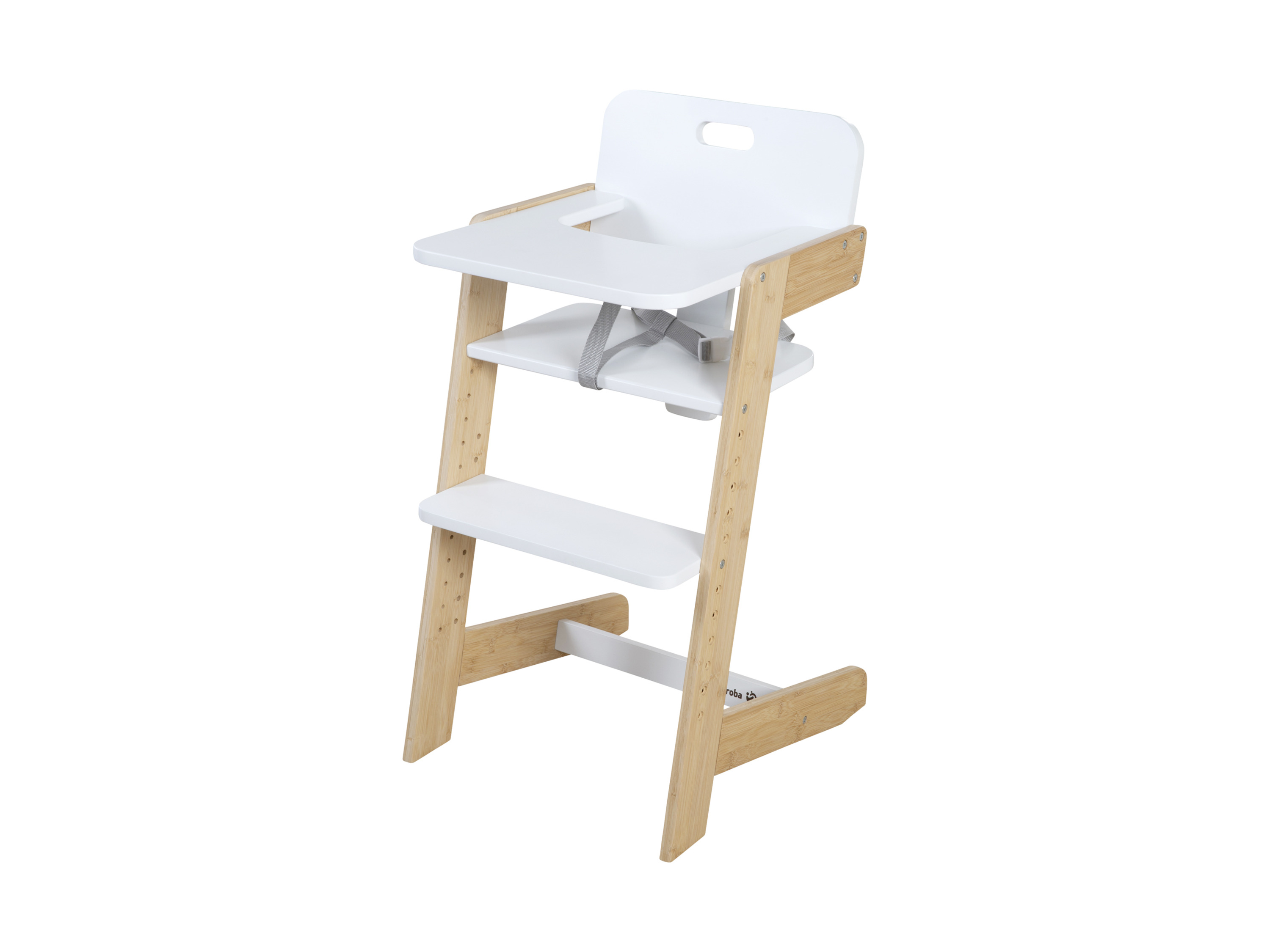 roba Krzesełko do karmienia rosnące z dzieckiem Nature Up, Dwukolorowy biały
