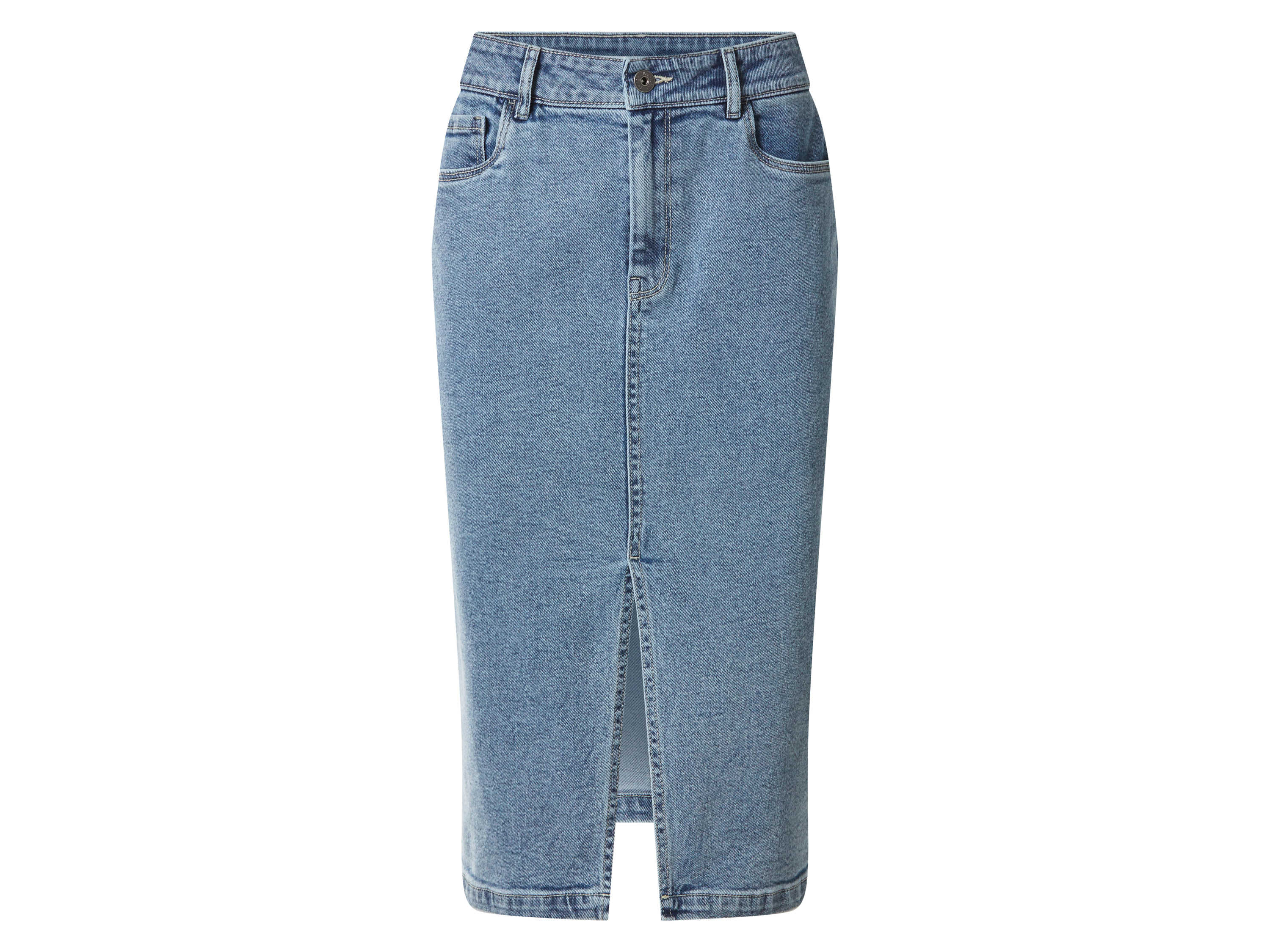 esmara Spódnica jeansowa damska z bawełną Niebieski, 38