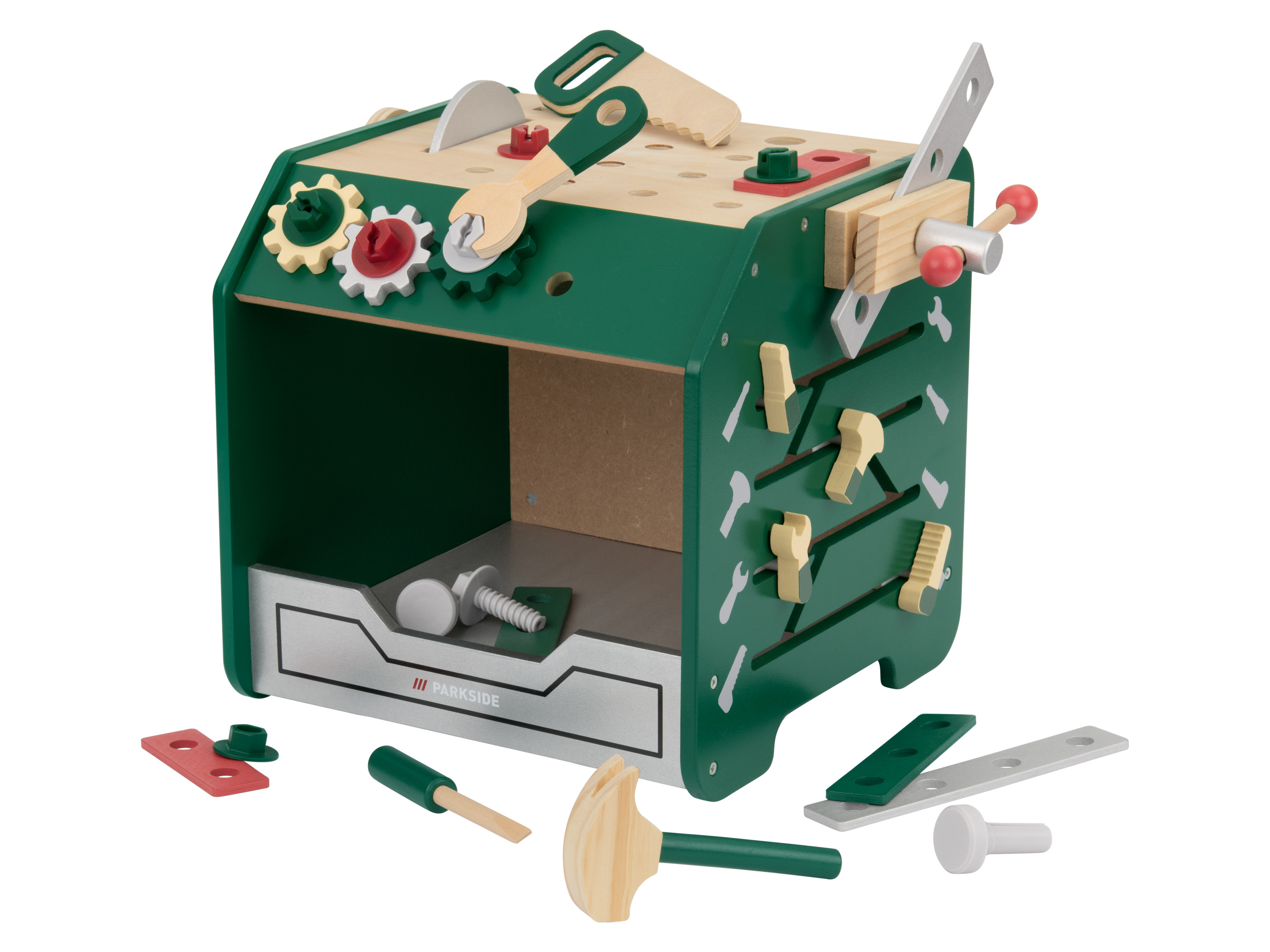 lupilu Drewniana kostka motoryczna Kuchnia / Warsztat Kostka manipulacyjna warsztat