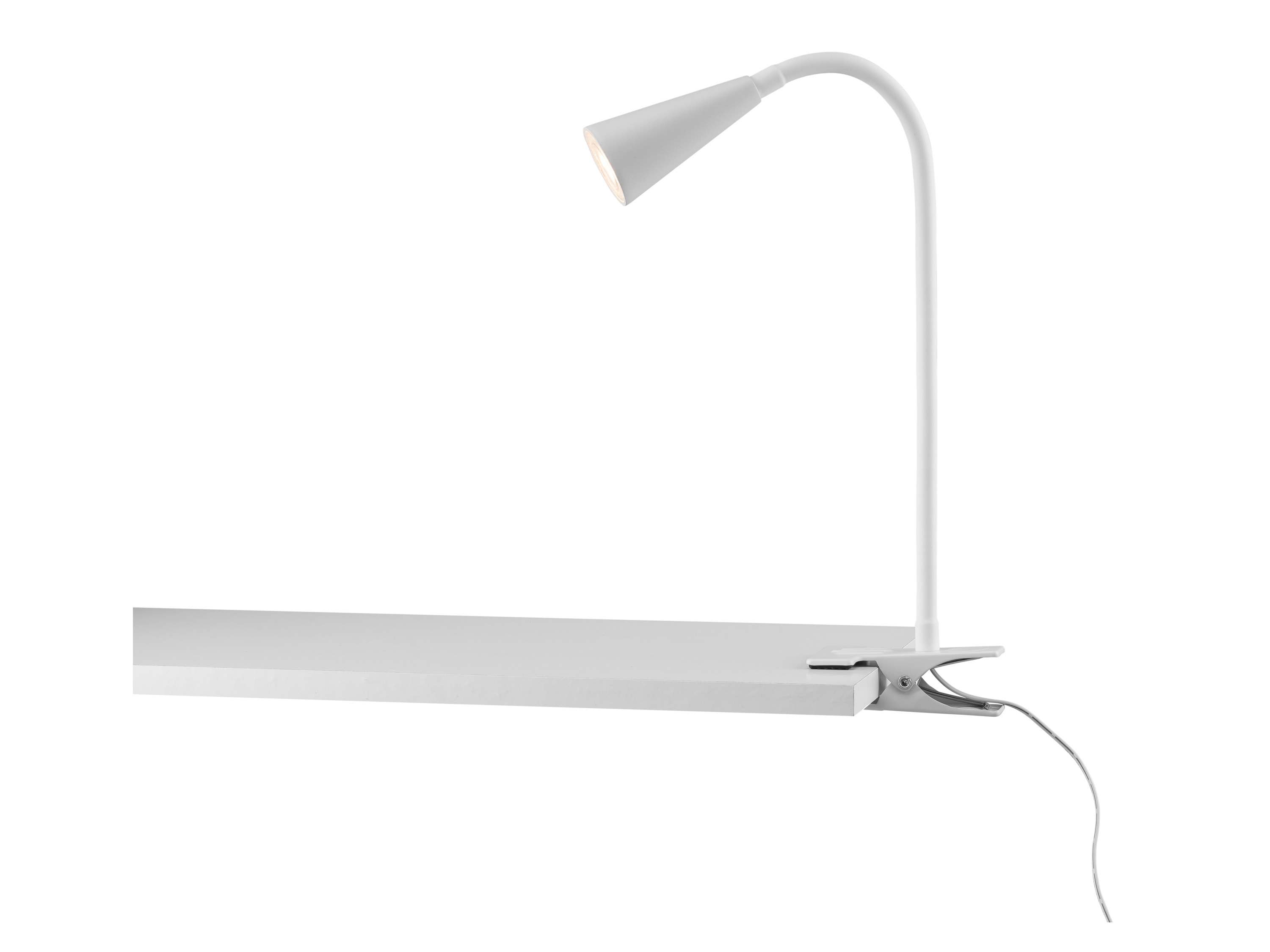 Livarno home Lampka LED z klipsem i elastycznym ramieniem Reflektor klipu, Biały