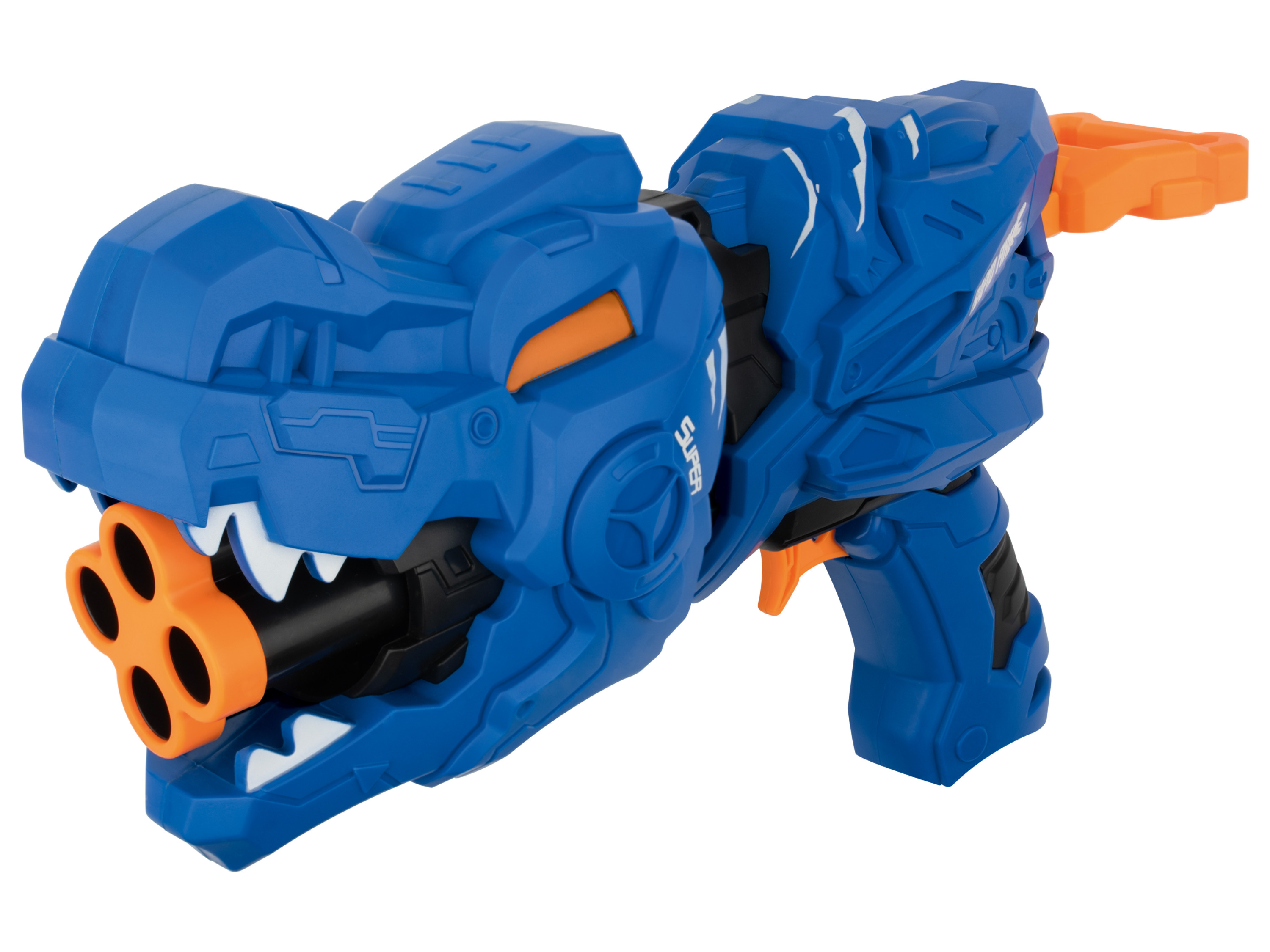 Playtive Wyrzutnia na miękkie strzałki Dinozaur z 10 strzałkami z pianki Niebieski