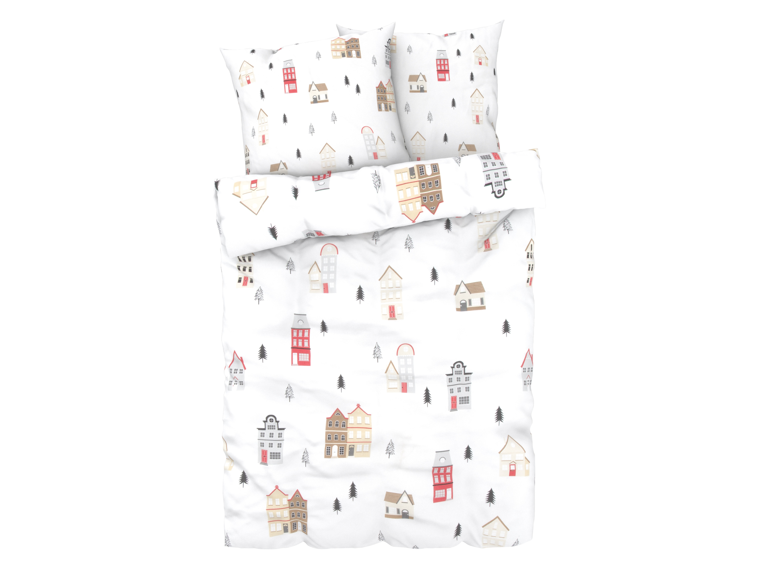 Livarno home Pościel flanelowa, 160 x 200 cm Domy