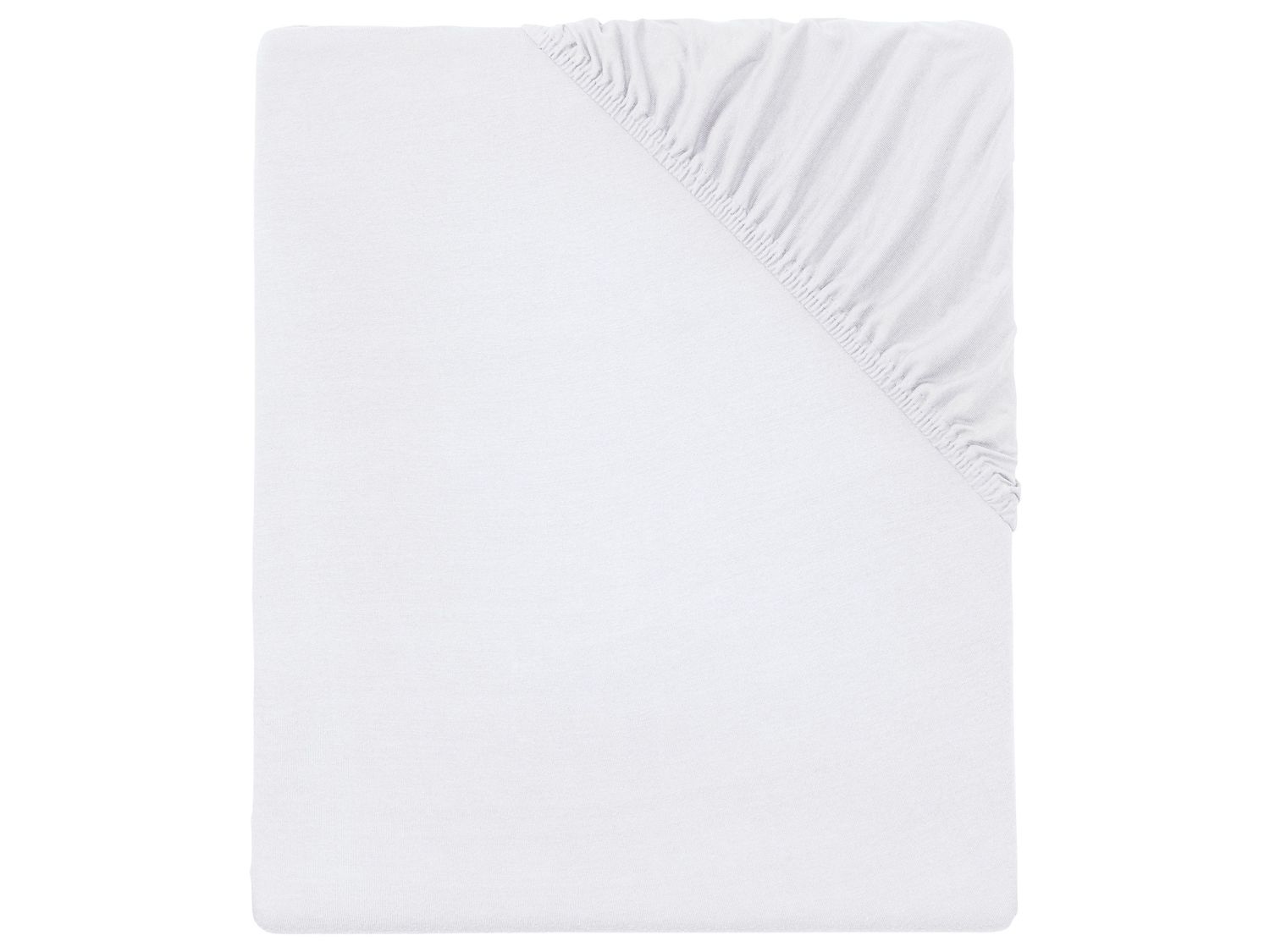 meradiso Prześcieradło satynowe z gumką, 140-160 x 200 cm Biały