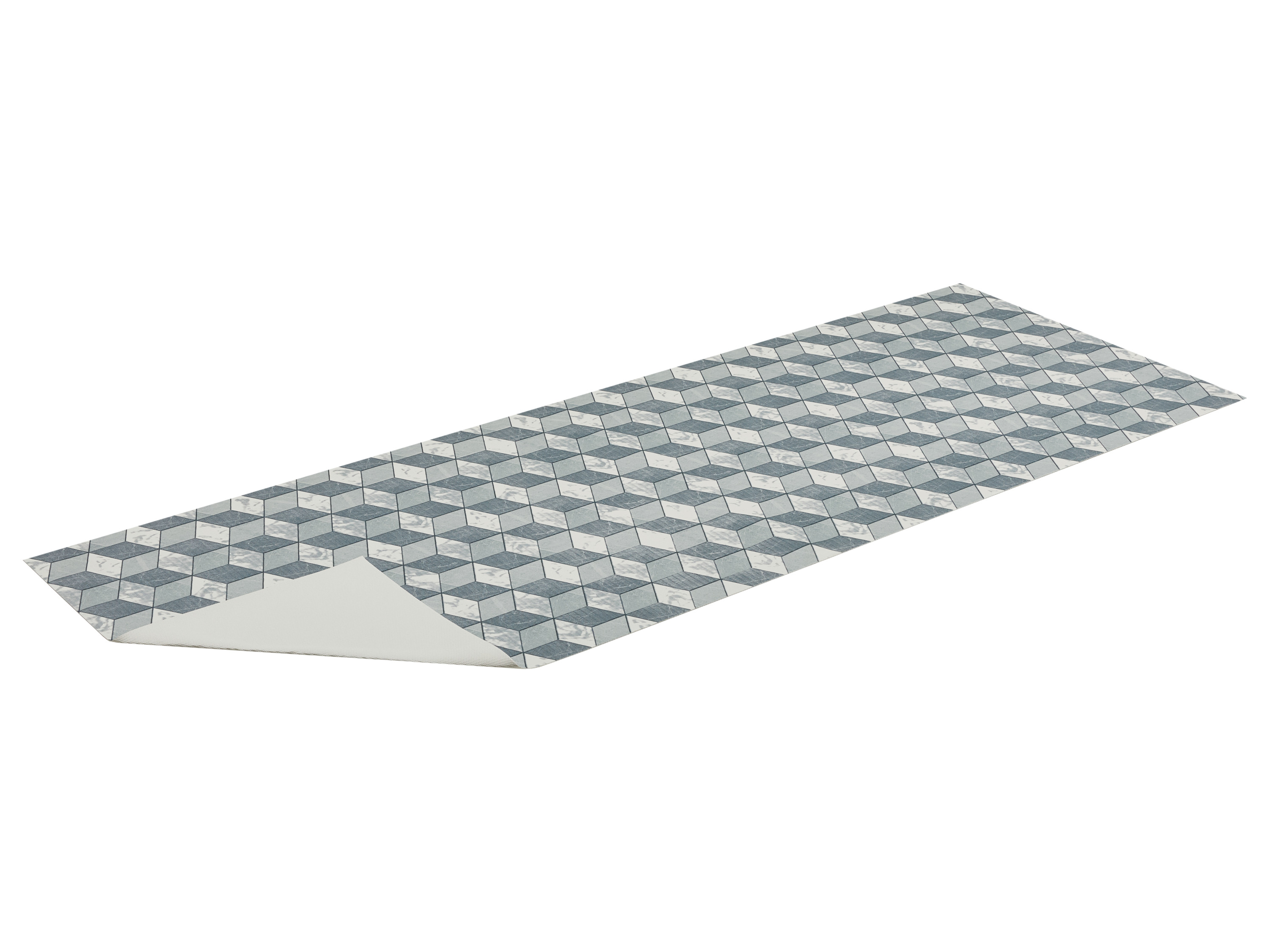 Livarno Mata kuchenna, 65 x 180 cm Kostka marmurowa 3D, ziarno maku