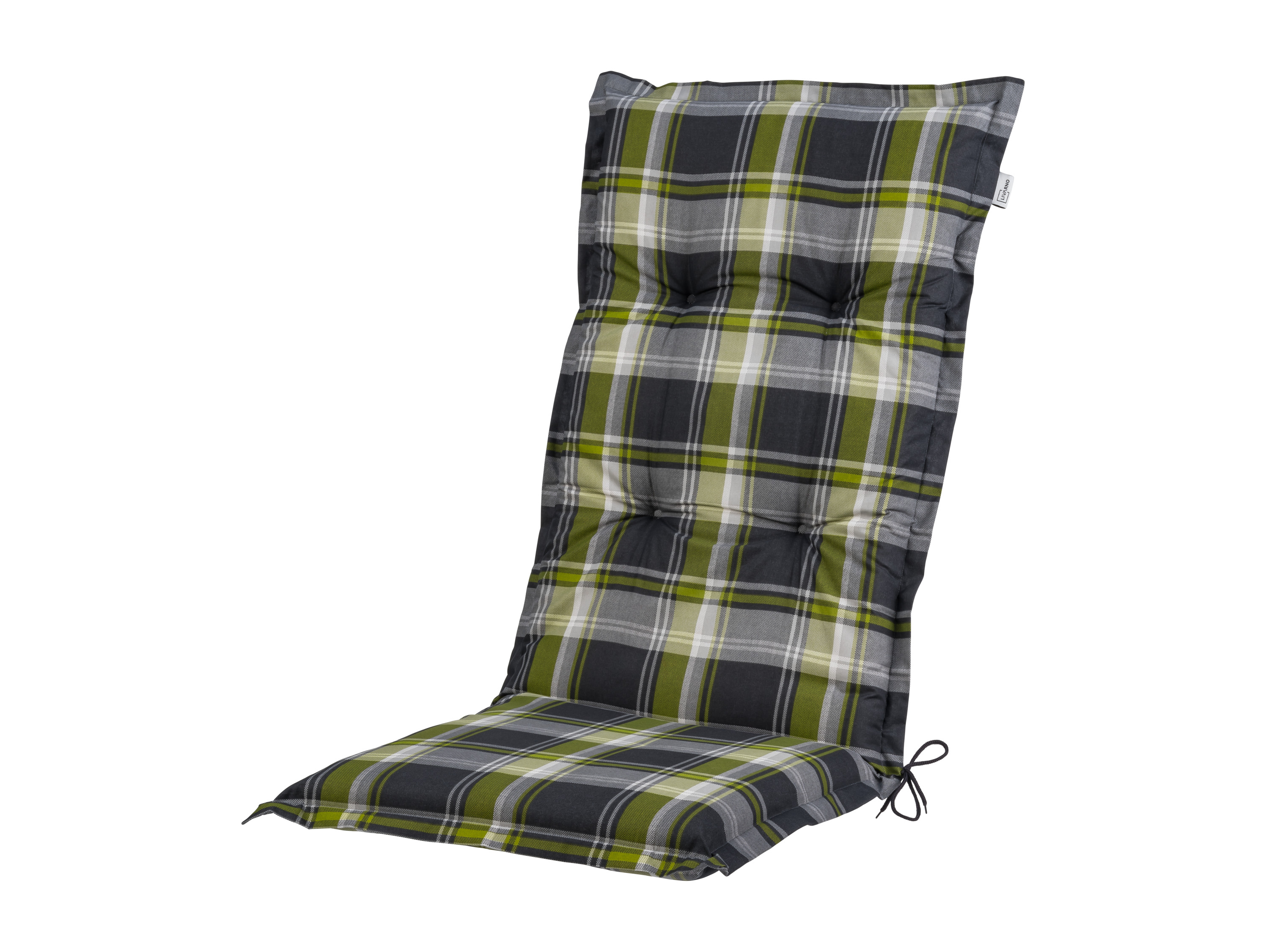 Livarno Poduszka na krzesło z wysokim oparciem Valencia / Miami Karo/zielony/niebieski